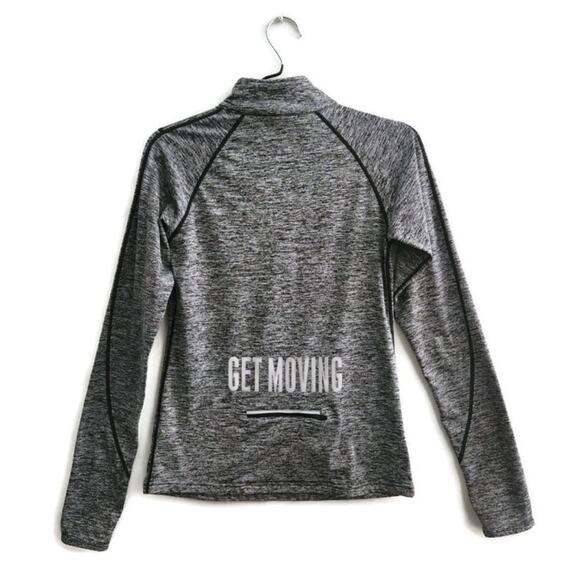 Forever 21 Women's Activewear Thumb Hole Quarter Zip Gray Pullover Small - Picture 2 of 9